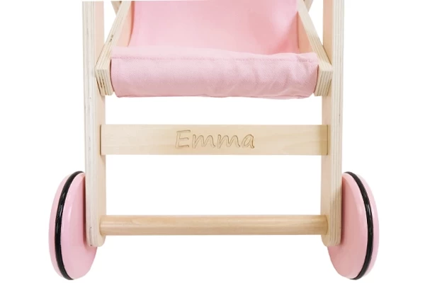 Name auf der Leiste unter dem Sitz