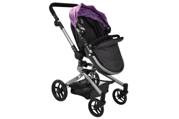 Buggy Version 2: Die Puppe guckt nach vorne in Fahrtrichtung.