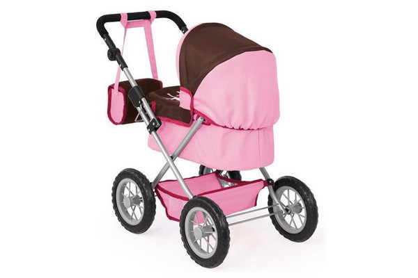 Mit Sonnenschutz und Wickeltasche