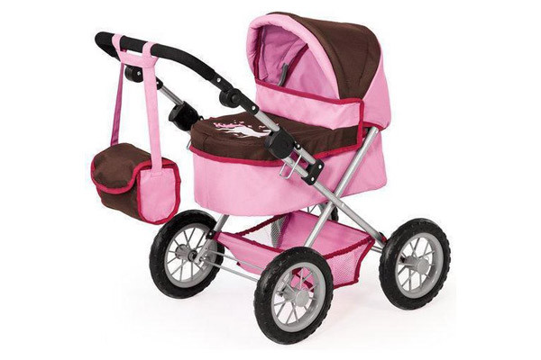 Bayer Puppenwagen Trendy rosa/braun