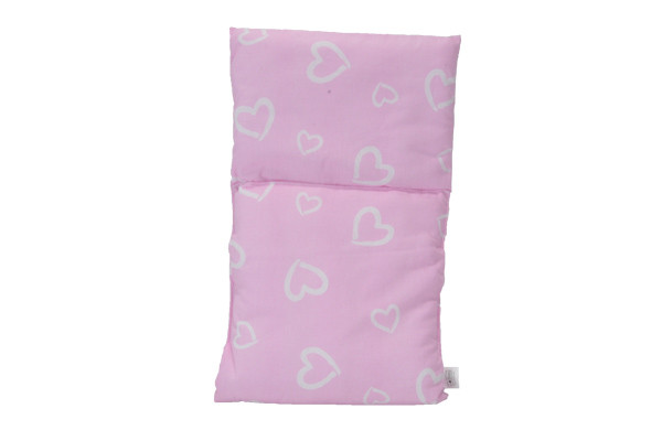 Puppendecke pink with hearts.