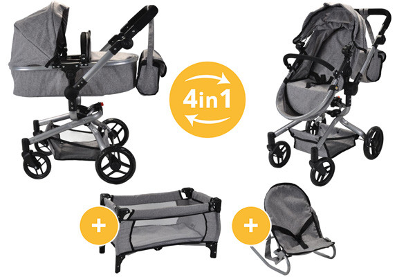 Puppenwagen-Buggy, Bett und Wippe