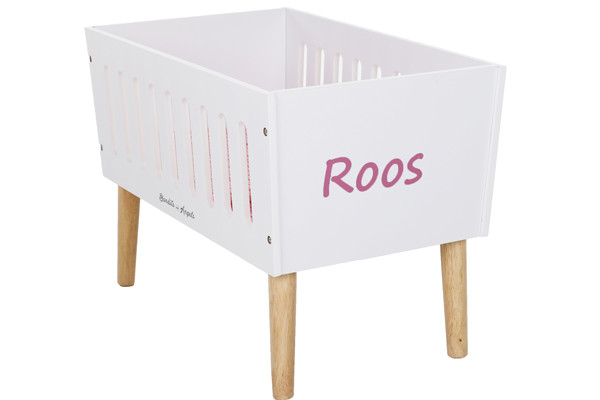 Aufkleber mit dem eigenen Namen Rosa (Puppenbett Sweet Dreams).