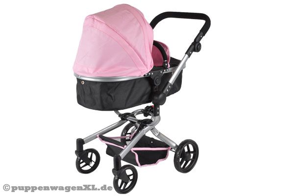 Multifunktionaler Puppenwagen (2in1) mit praktischen Details.