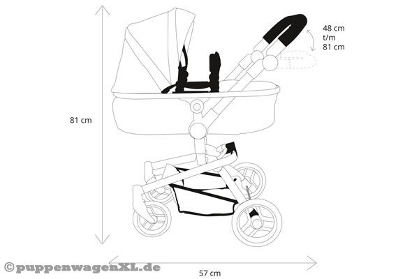Die Abmessungen des Black Angel 2 in 1.