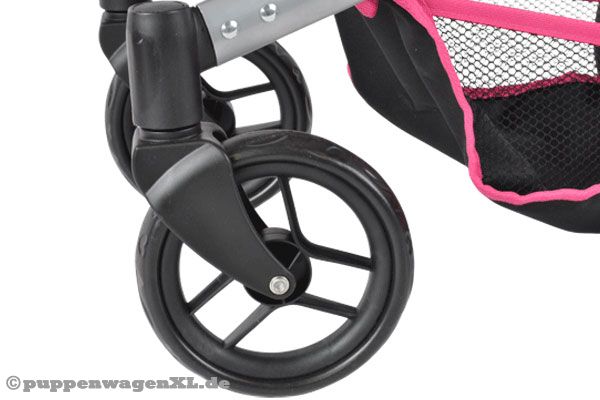 Praktisch: geräuscharme Schwenkräder.