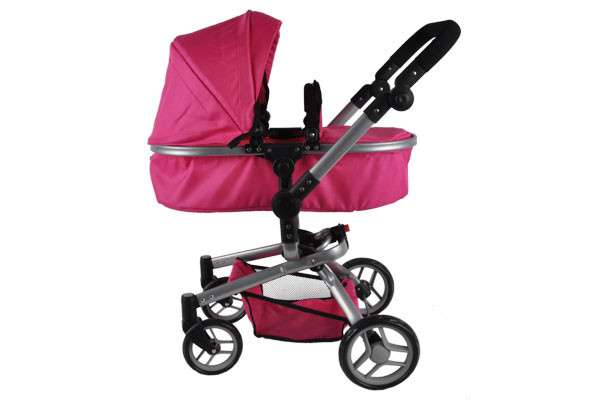 Puppenwagen Classic Angel 2in1 Lachsrosa - Grau