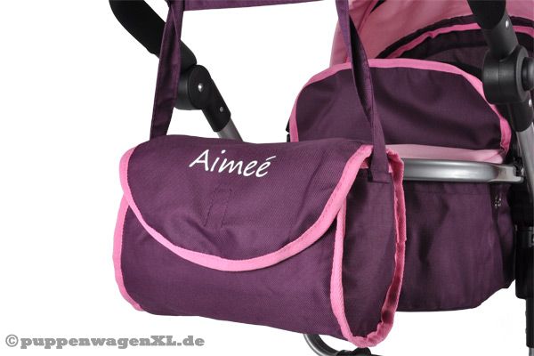 Optional zu bestellen: Windeltasche mit Wunschname.