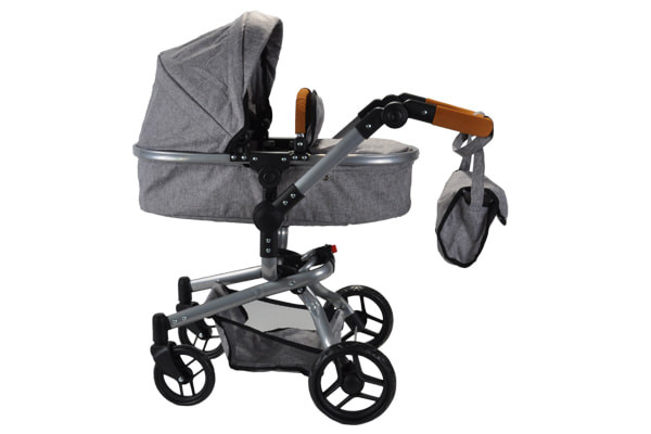 Modern Angel retro grau Puppenwagen