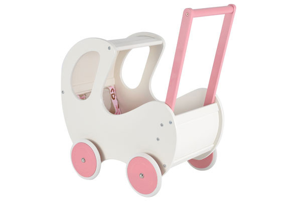 Puppenwagen Sweet Angel Pink aus Holz.