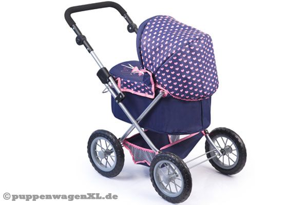 Mit herunterklappbarem Verdeck und Einkaufsnetz.