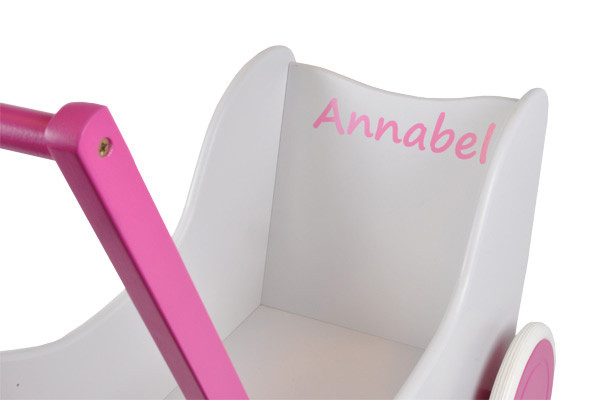 Namensticker Rosa passend zum Puppenwagen Little.