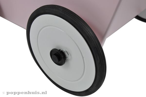 Die gummierten Holzräder lassen sich gut lenken.