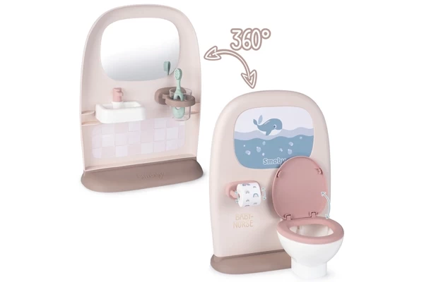 Waschtisch und Spiegel auf der anderen Seite