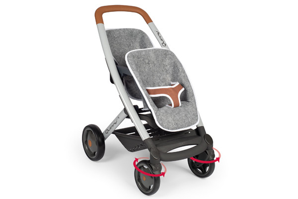 Smoby Quinny Zwillinge Puppenbuggy grau